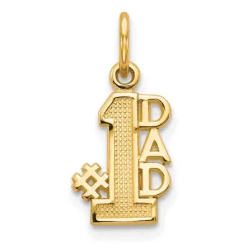 14K Yellow Gold #1 DAD Charm