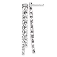 Lab Created 1.85 ct. t.w. Lab Grown Diamond Post Dangle Earrings in 14K White Gold