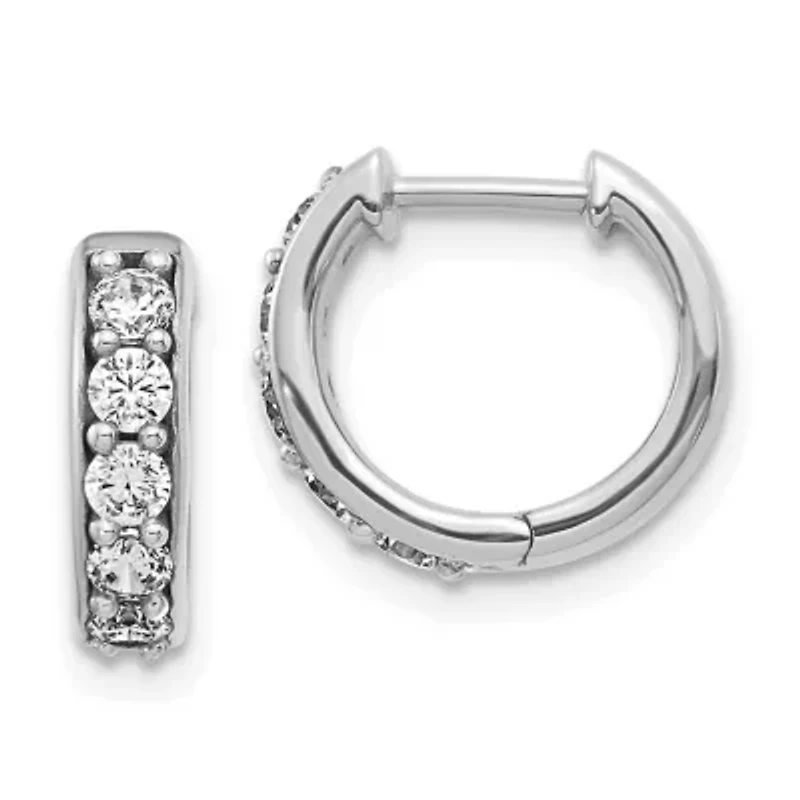 Lab Created 1/2 ct. t.w. Lab Grown Diamond Hinged Hoop Earrings in 14K Gold