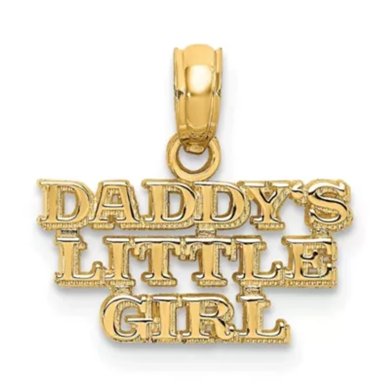 14K Yellow Gold DADDYS LITTLE GIRL Charm
