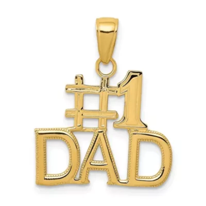 14K Yellow Gold #1 DAD Charm