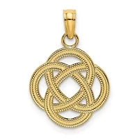 14K Yellow Gold Small Celtic Eternity Knot Circle Charm