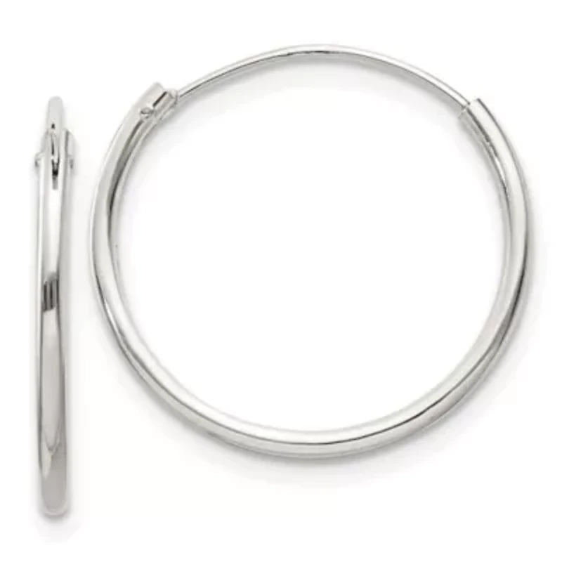 Sterling Silver 1.3mm Endless Hoop Earrings