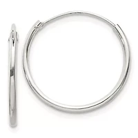 Sterling Silver 1.3mm Endless Hoop Earrings
