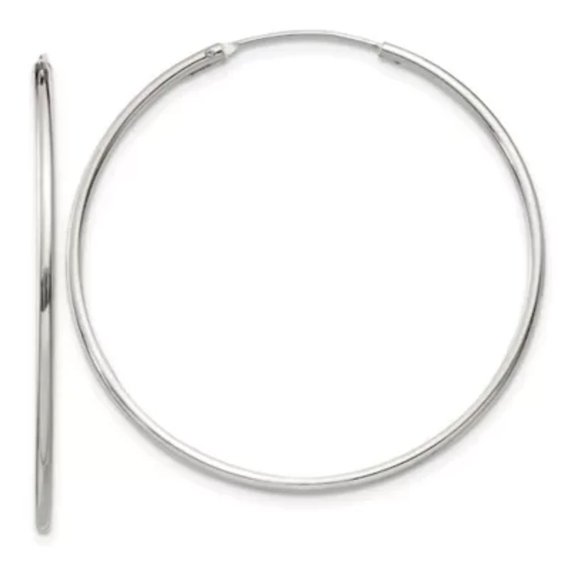 Sterling Silver 1.3mm Endless Hoop Earrings