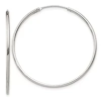 Sterling Silver 1.3mm Endless Hoop Earrings