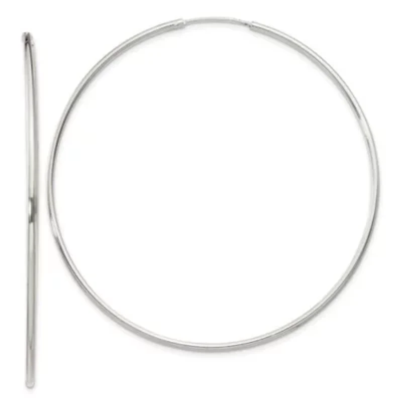 Sterling Silver 1.3mm Endless Hoop Earrings