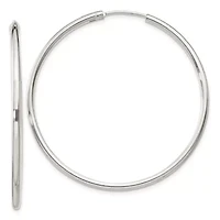Sterling Silver 2mm Endless Hoop Earrings