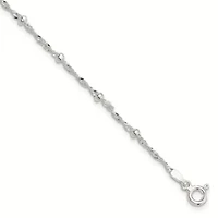 Sterling Silver with 1-inch Extension Fancy Bracelet