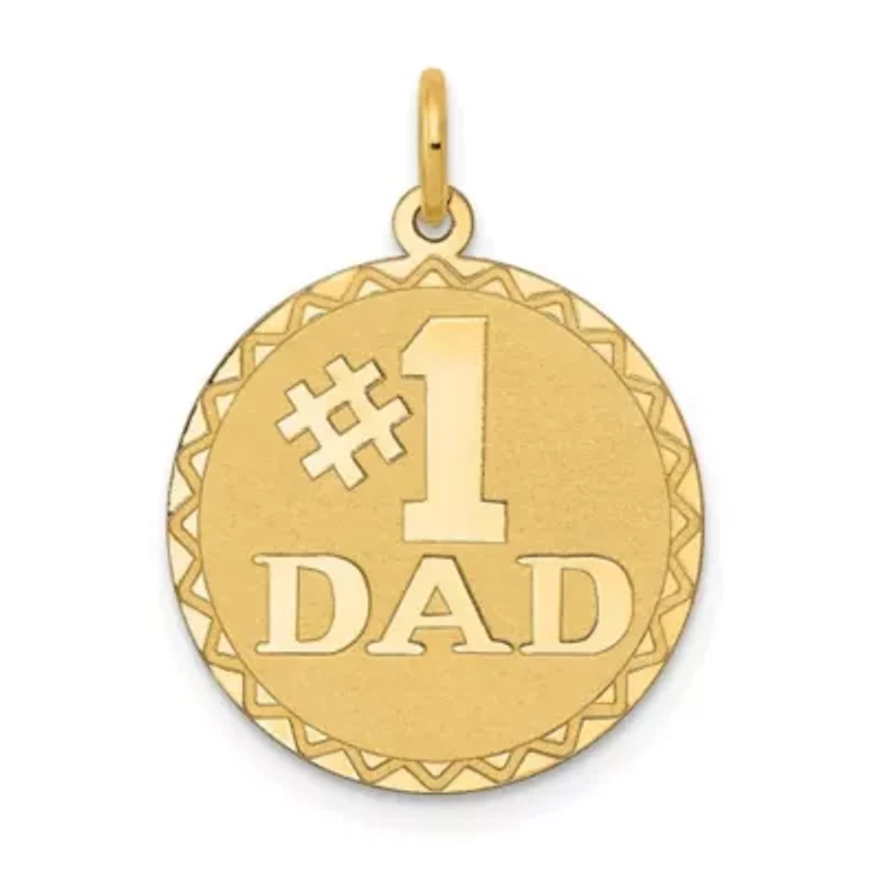 14K Yellow Gold #1 DAD Charm