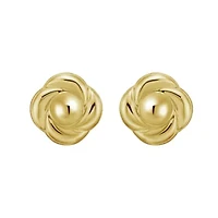 14K Small Rose Florette Post Earring w/ Push back Clasp