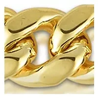 Men's Gold Semi Solid Miami Cuban Link Bracelet