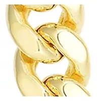 Men's Gold Semi Solid Miami Cuban Link Necklace