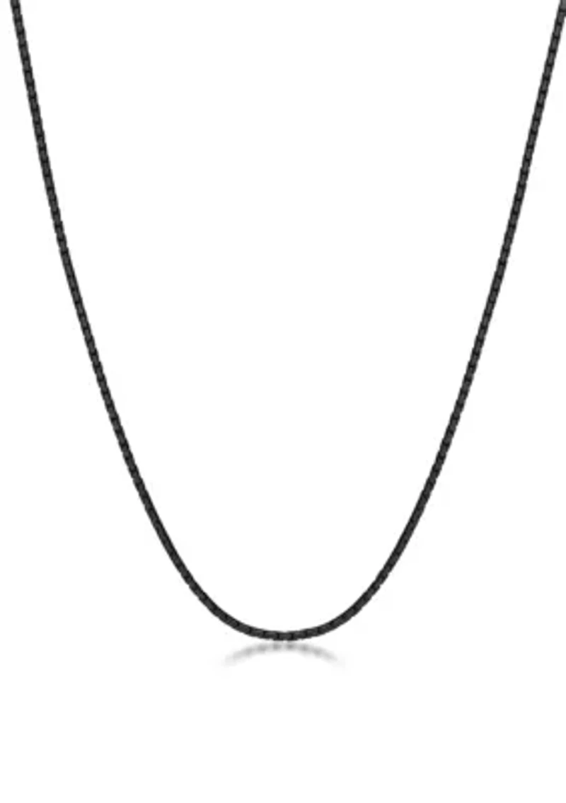 Stainless Steel 2.5MM Snake Chain Necklace with Black Ion Plating, 20" Length