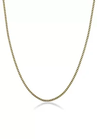Stainless Steel 2.5MM Foxtail Chain Necklace with Goldtone Ion Plating, 20" Length