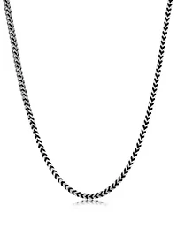 Stainless Steel Foxtail Chain with Black Ion Plating