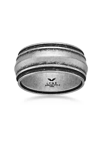 Antiqued Finish Stainless Steel Ring - 8MM