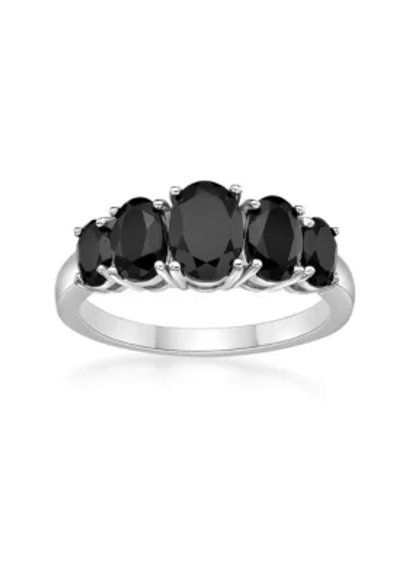 1 1/2 ct. t.w. Black Onyx Ring Sterling Silver