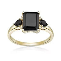2.24 ct. t.w. Black Onyx and Diamond Accent Ring 10K Gold