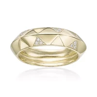 Lab Created Gemminded Lab-Grown Diamond Accent Ring 18k Gold Over Silver
