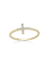 Lab Created Gemminded Lab-Grown Diamond Accent Ring 18k Gold Over Silver