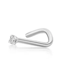 Lila Moon Diamond Accent Curved Nose Stud in 14K Gold