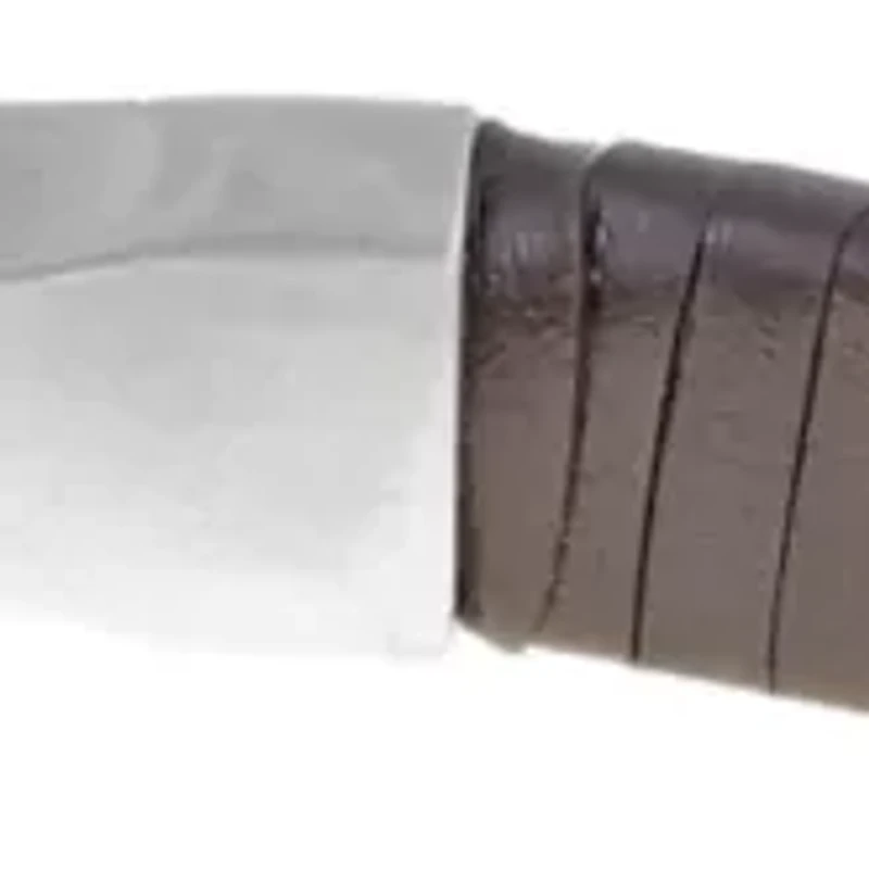 Stainless Steel Bracelet with Black and Brown Leather