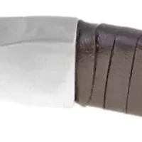 Stainless Steel Bracelet with Black and Brown Leather
