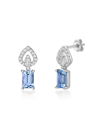 1.04 ct. t.w. Aquamarine and 0.29 ct. t.w. Diamond Ring in 10K White Gold