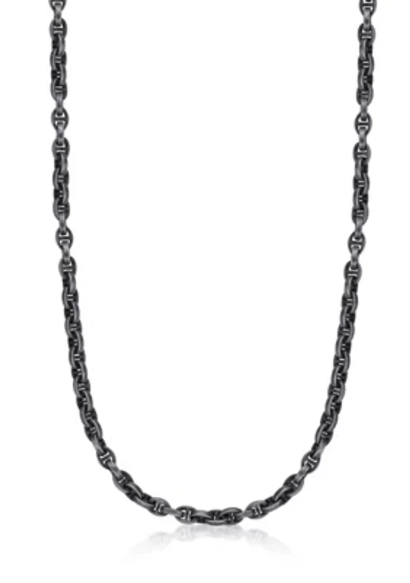 Stainless Steel Link Chain with Antique Black Finish