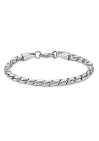 4.5mm Stainless Steel Twist Chain Bracelet with Gold Tone Ip in 8.5" inch length