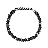 Stainless Steel Multi Stone Stretch Bracelet