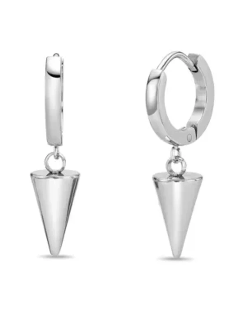 Cone Hoop Earrings in Stainless Steel