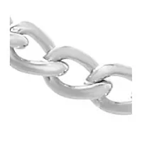 Stainless Steel 2mm Curb Chain Necklace, 24"
