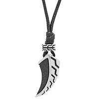 Stainless Steel Two Tone Sword Pendant Necklace