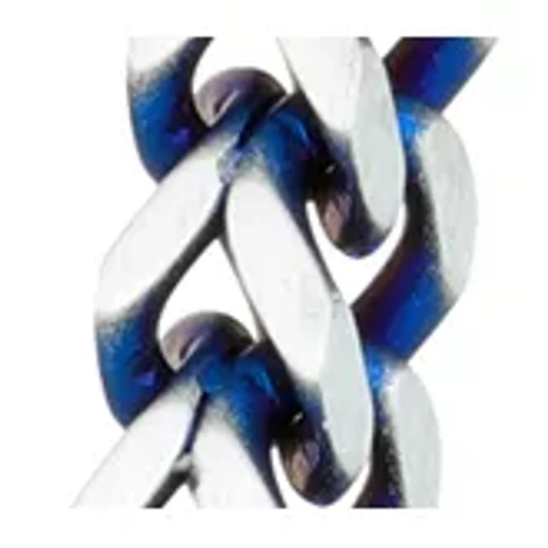 Stainless Steel Foxtail Chain Necklace with Blue Ion Plating