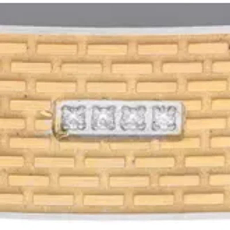 1/3 ct. t.w. Cubic Zirconia Stainless Steel Bracelet with GIP and Extender Lock