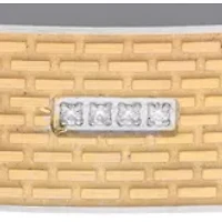 1/3 ct. t.w. Cubic Zirconia Stainless Steel Bracelet with GIP and Extender Lock