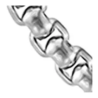 Stainless Steel Square Rolo Necklace with Satin Finish