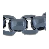 24 Inch Stainless Steel 5 Millimeter Box Chain Necklace with Gray IP