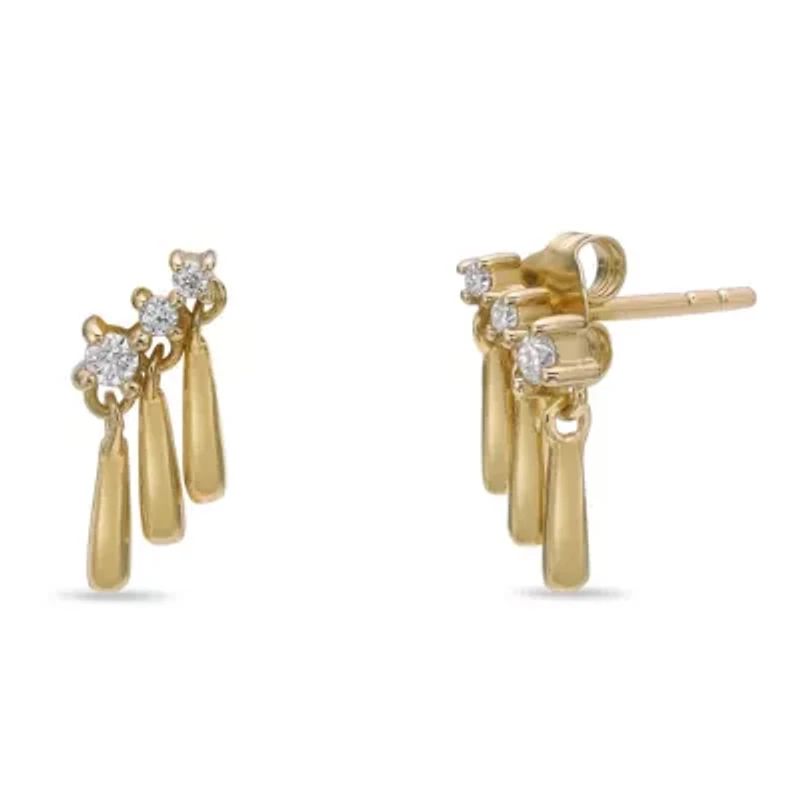 Lab Created Gemminded 1/3 ct. t.w. Lab-Grown Diamond Earrings in 18k Gold Over Silver