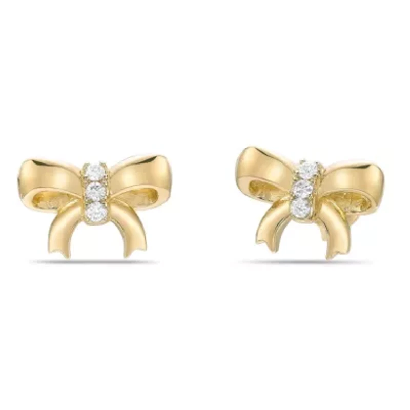 Lab Created Gemminded Lab-Grown Diamond Accent Earrings in 18k Gold Over Silver