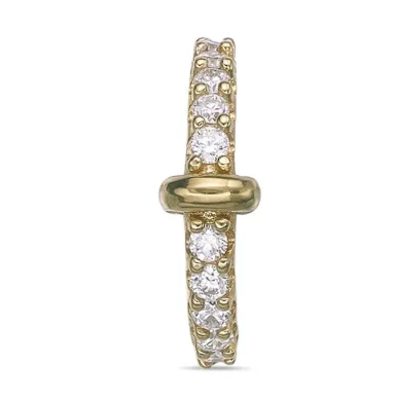 Lab Created Gemminded Lab-Grown Diamond Accent Ear Cuff in 18k Gold over Silver