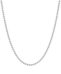 Stainless Steel 2MM Ball Chain Necklace, 24" Length