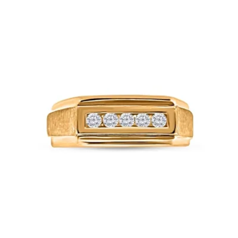 1/4CTW Diamond 10kt Gold Yellow Ring