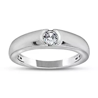 1/4CTW DIA 14K White Gold  Mens Ring