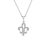 1/10CTW Diamond Sterling Silver White Pendant