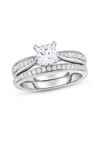 1 3/8 C.T.T.W Diamond 14Kt Gold Bridal Set