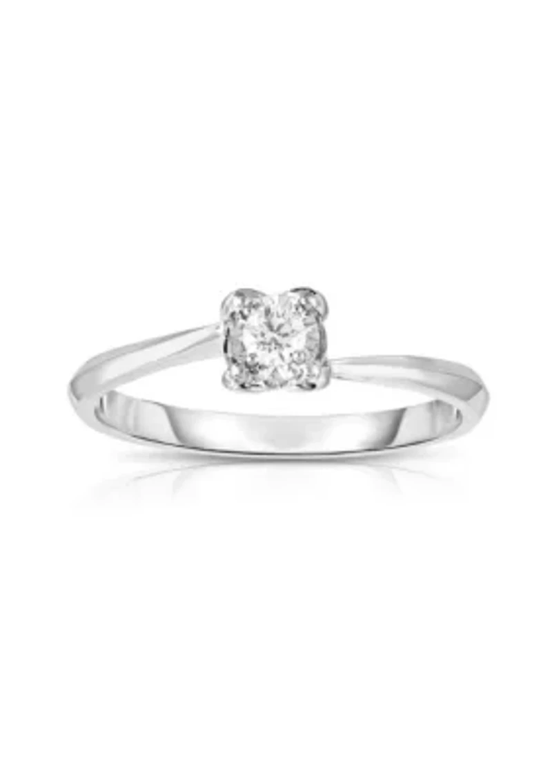 1/10 C.T.T.W Diamond 10Kt Gold Engagement Ring