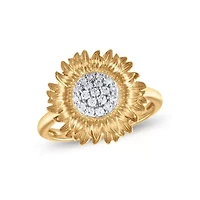 1/5CTW Diamond 10kt Gold Yellow Ring